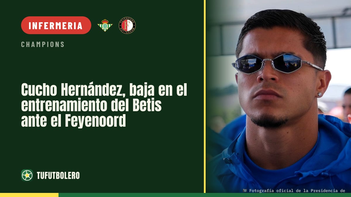 Cucho Hernández assente al training del Betis in vista del Feyenoord
