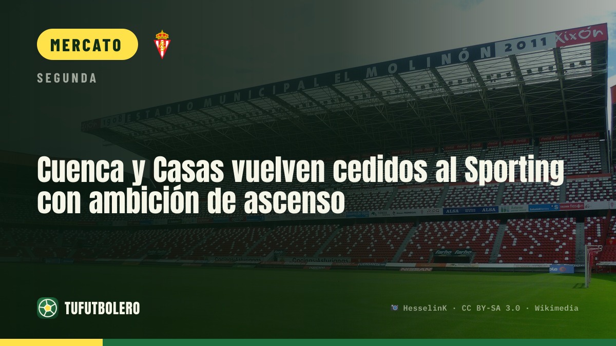 Cuenca e Casas tornano in prestito allo Sporting con ambizione di promozione