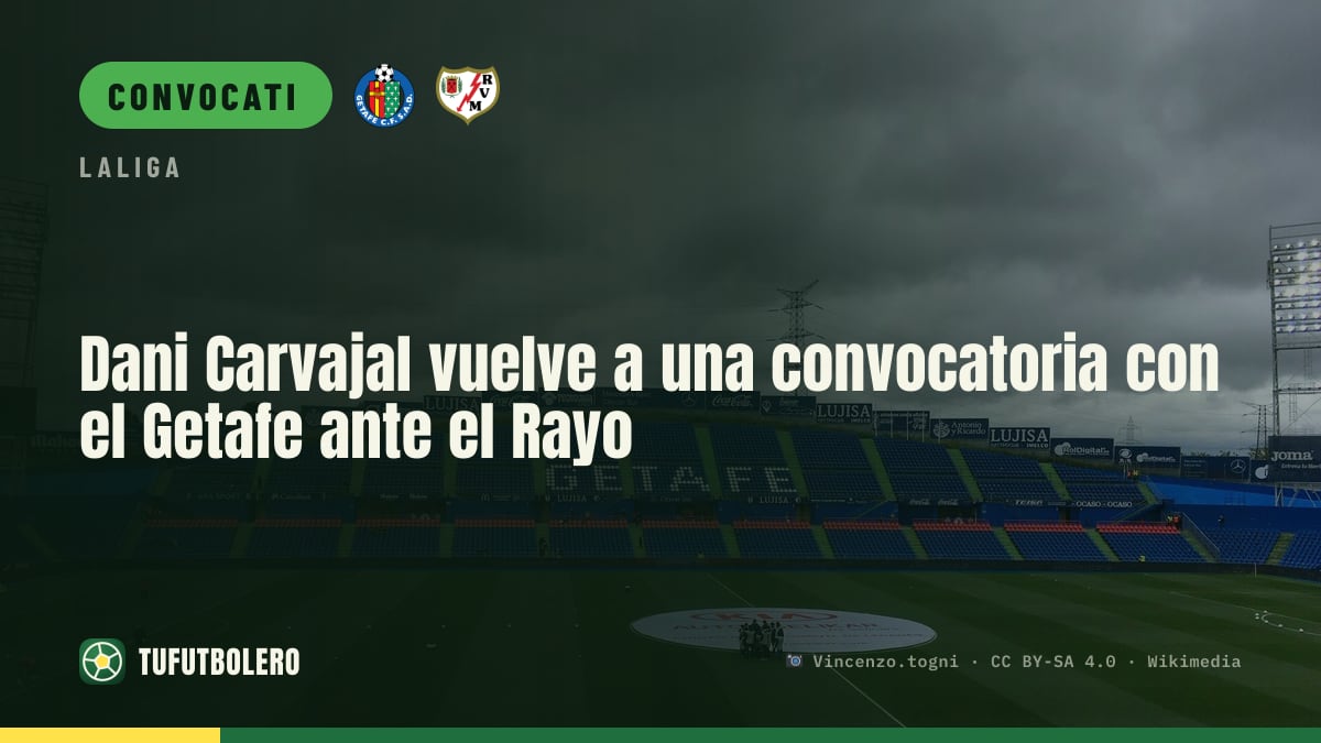 Dani Carvajal torna convocato con il Getafe contro il Rayo