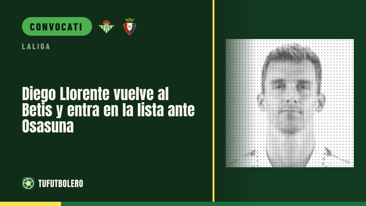 Diego Llorente torna nel Betis e va in lista contro l’Osasuna