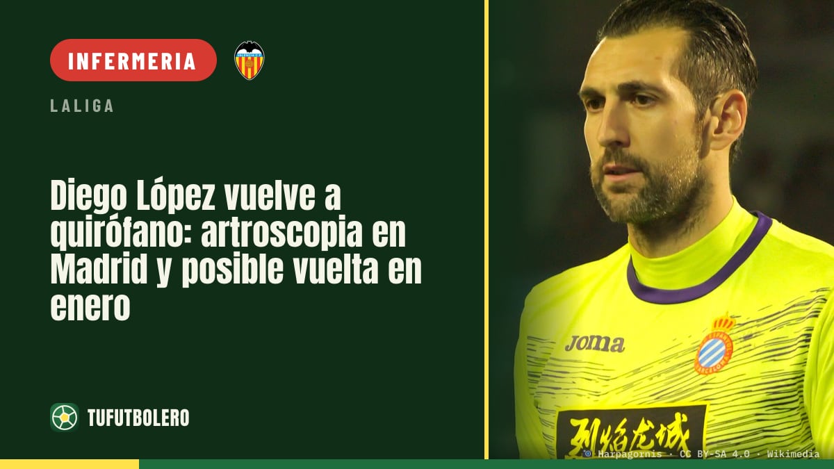 Diego López di nuovo in sala operatoria: artroscopia a Madrid e rientro possibile a gennaio