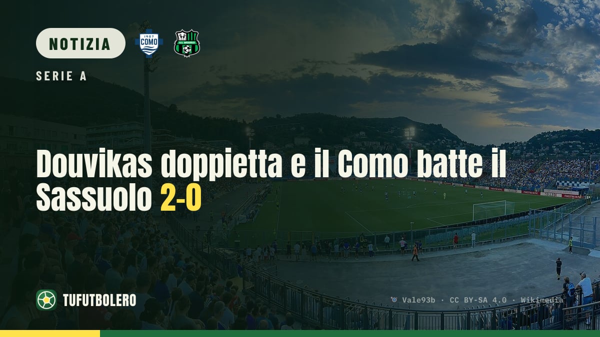 Douvikas doppietta e il Como batte il Sassuolo 2-0