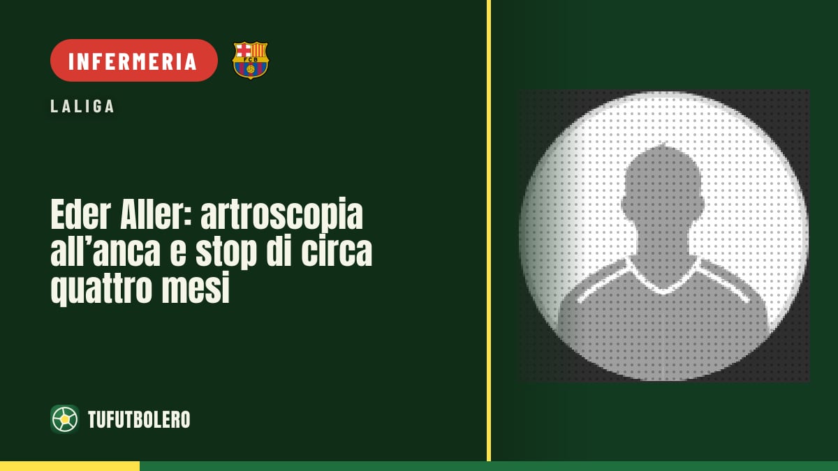 Eder Aller: artroscopia all’anca e stop di circa quattro mesi