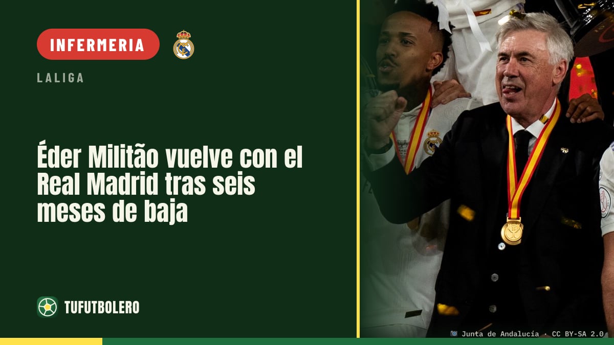 Éder Militão torna in campo con il Real Madrid dopo sei mesi di stop