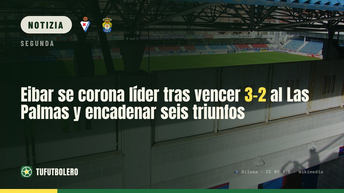 Eibar da primato: 3-2 al Las Palmas e sesta vittoria di fila