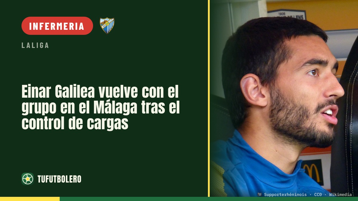 Einar Galilea torna con il gruppo: è buone notizie per il Málaga