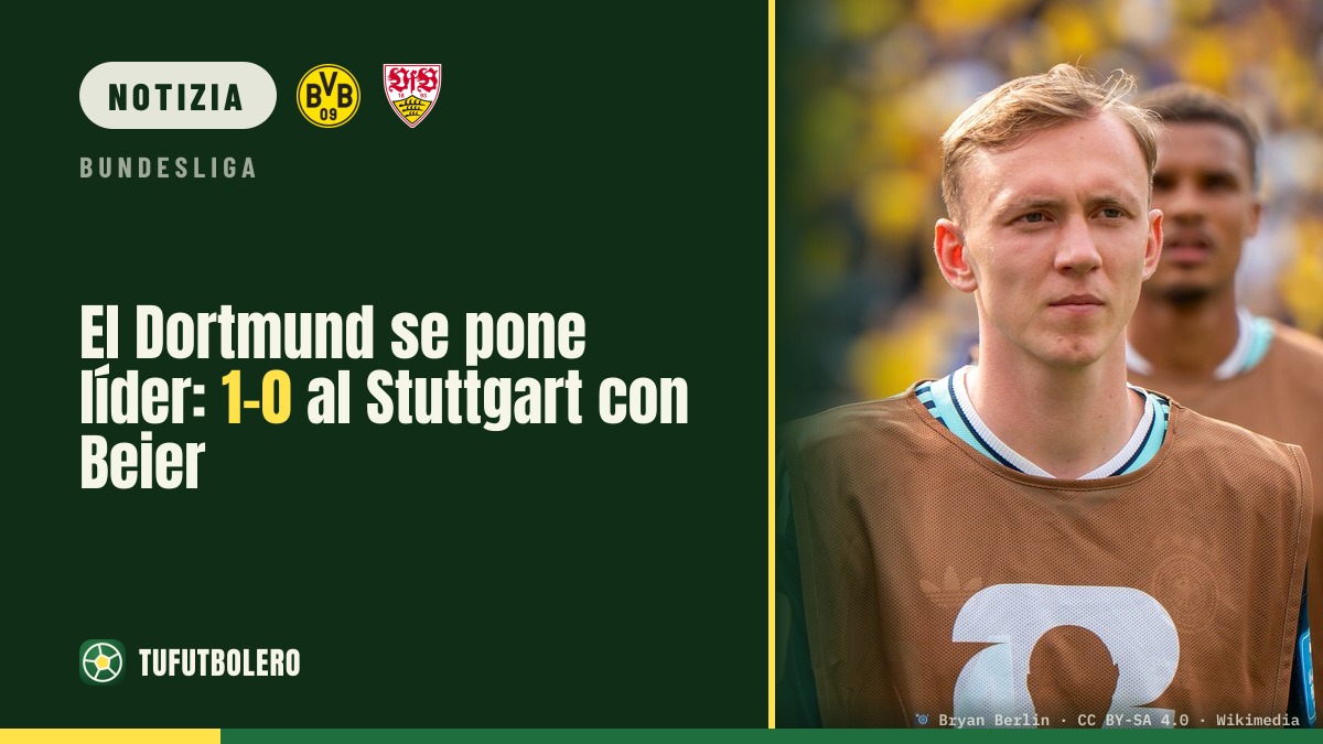 Il Dortmund in testa: 1-0 allo Stoccarda con Beier