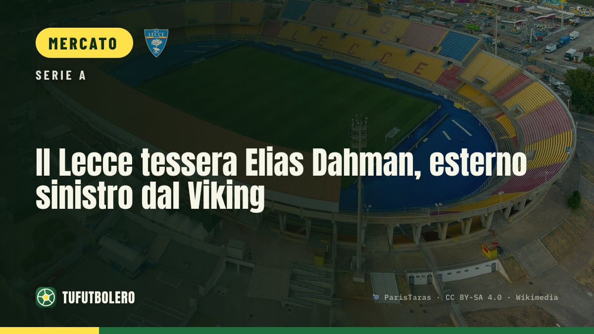 Il Lecce tessera Elias Dahman, esterno sinistro dal Viking