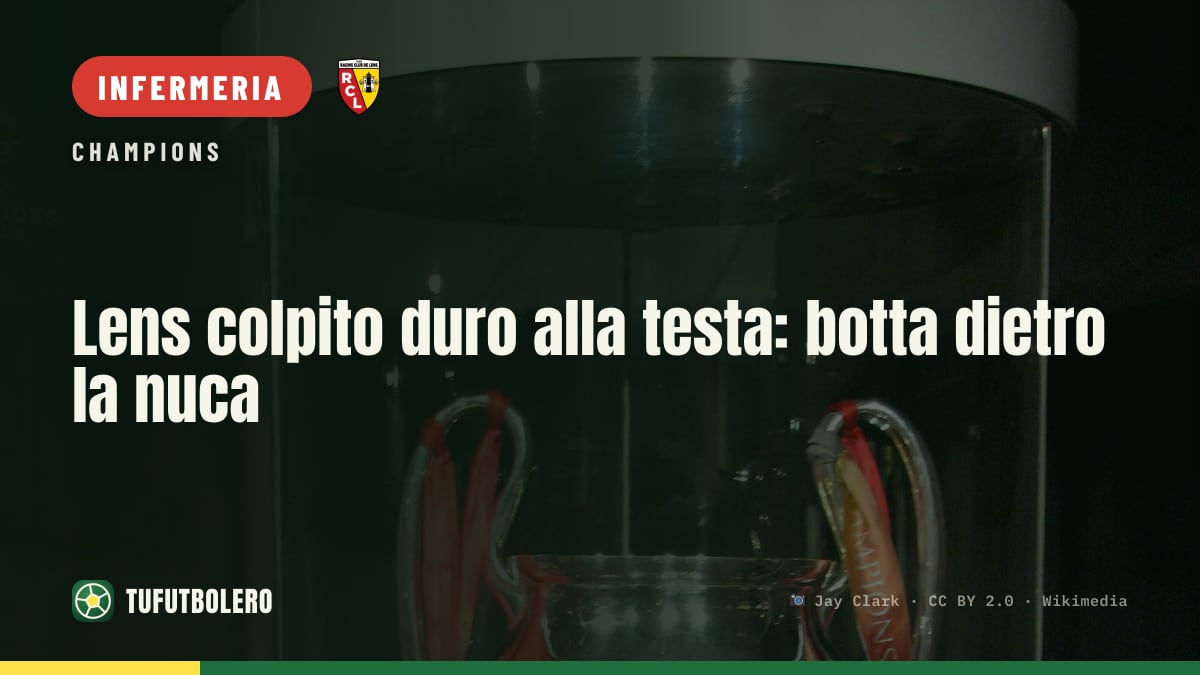 Lens colpito duro alla testa: botta dietro la nuca
