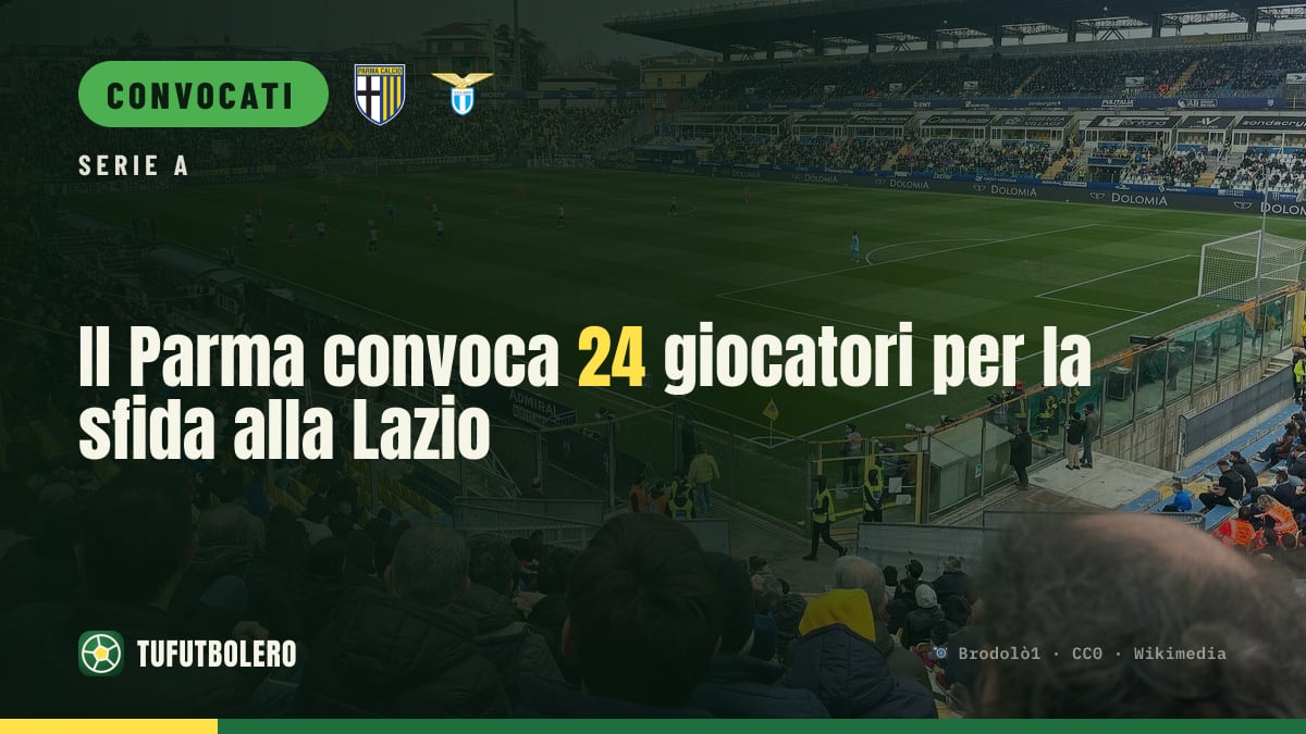 Il Parma convoca 24 giocatori per la sfida alla Lazio