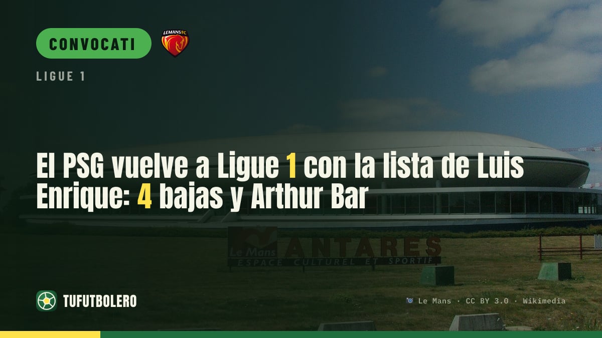 PSG in Ligue 1 contro il Le Mans: Luis Enrique chiama 21, fuori 4 e debutto di Arthur Bar