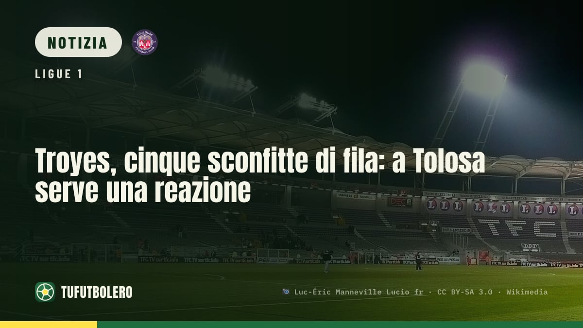 Troyes, cinque sconfitte di fila: a Tolosa serve una reazione