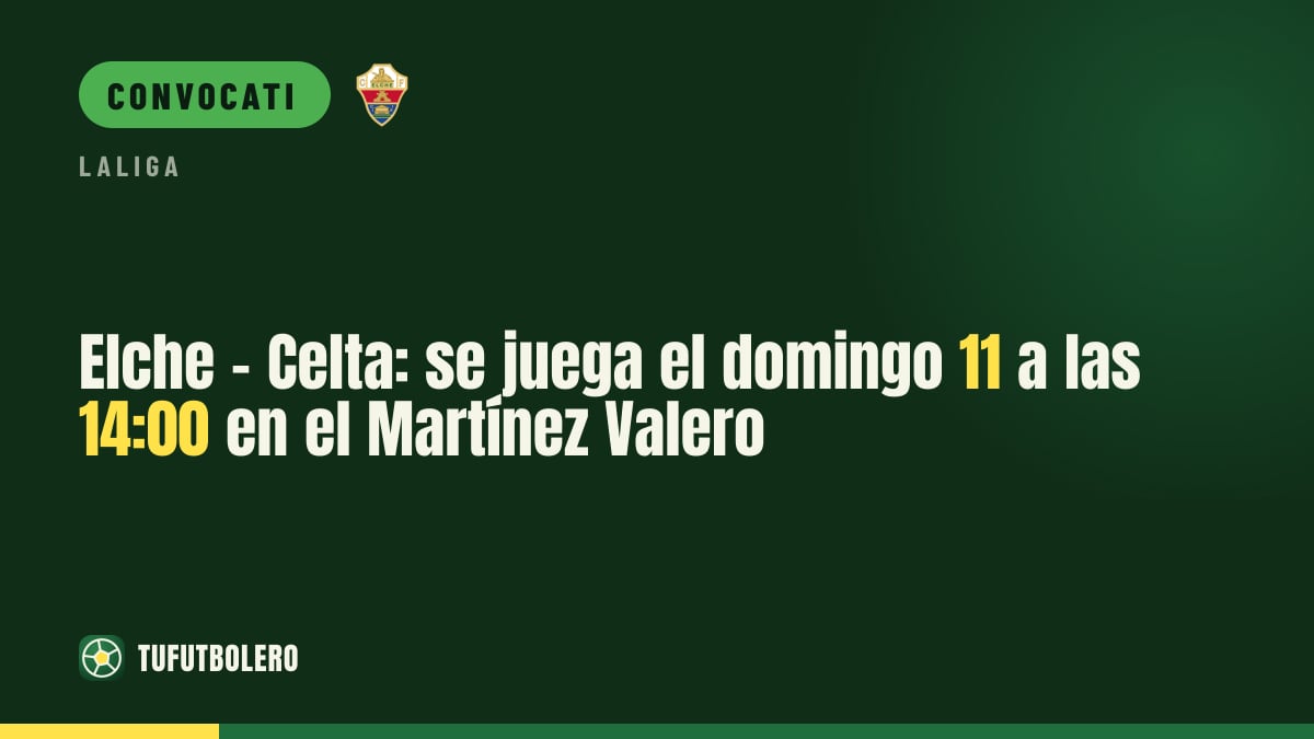 Elche-Celta: domenica 11 alle 14:00 al Martínez Valero