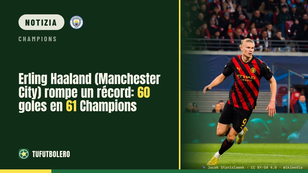 Erling Haaland (Manchester City) aggiorna il record: 60 gol in 61 di Champions