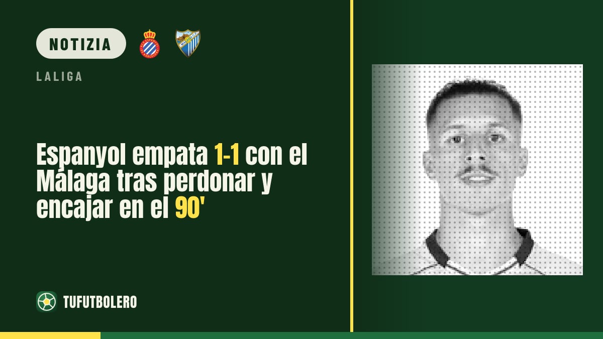 Espanyol pareggia 1-1 col Málaga dopo aver sprecato troppo