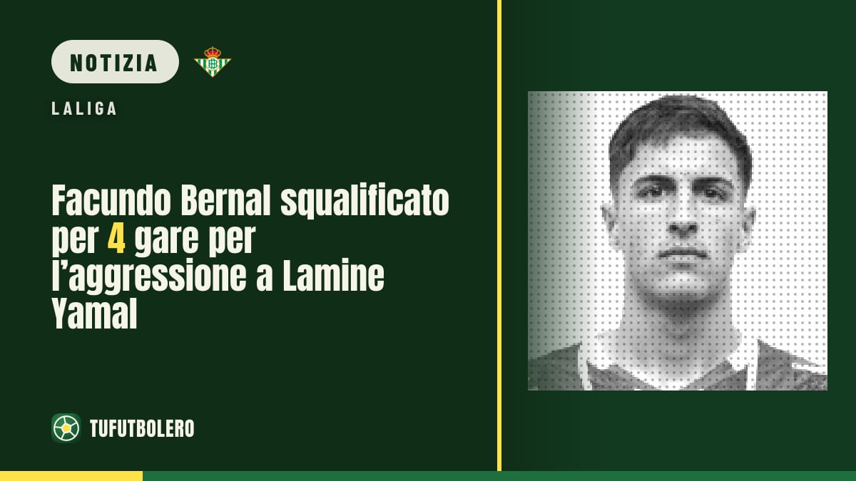 Facundo Bernal squalificato per 4 gare per l’aggressione a Lamine Yamal