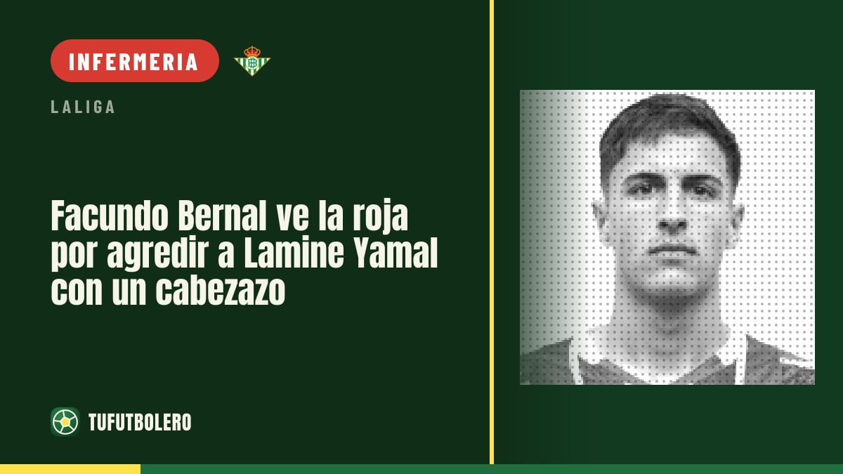 Facundo Bernal espulso per aver colpito Lamine Yamal con un colpo di testa