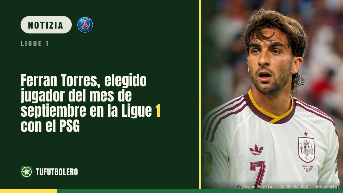 Ferran Torres premiato come giocatore del mese di settembre in Ligue 1 con il PSG