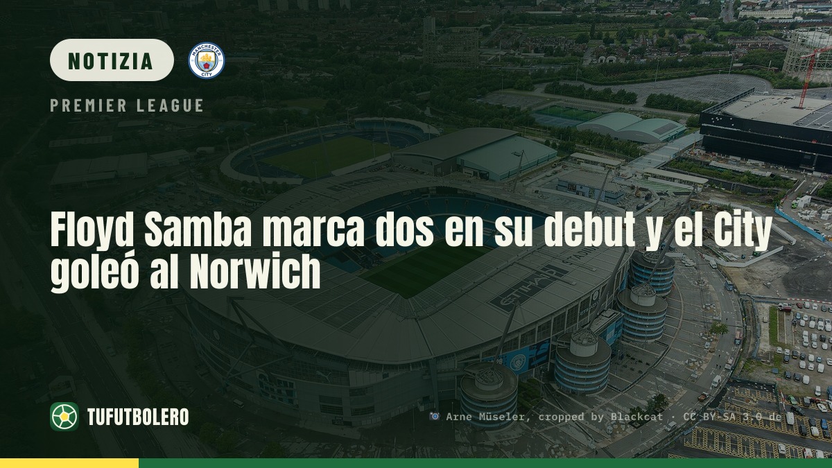Floyd Samba incanta al debutto: doppietta e City sul Norwich (5-0)