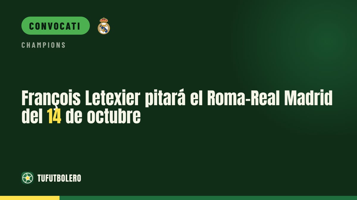 François Letexier arbitra Roma-Real Madrid il 14 ottobre