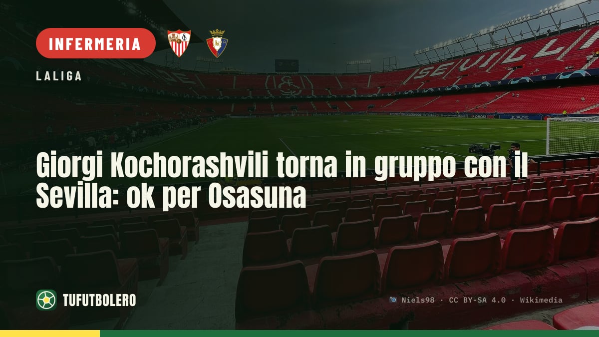 Giorgi Kochorashvili torna in gruppo con il Sevilla: ok per Osasuna