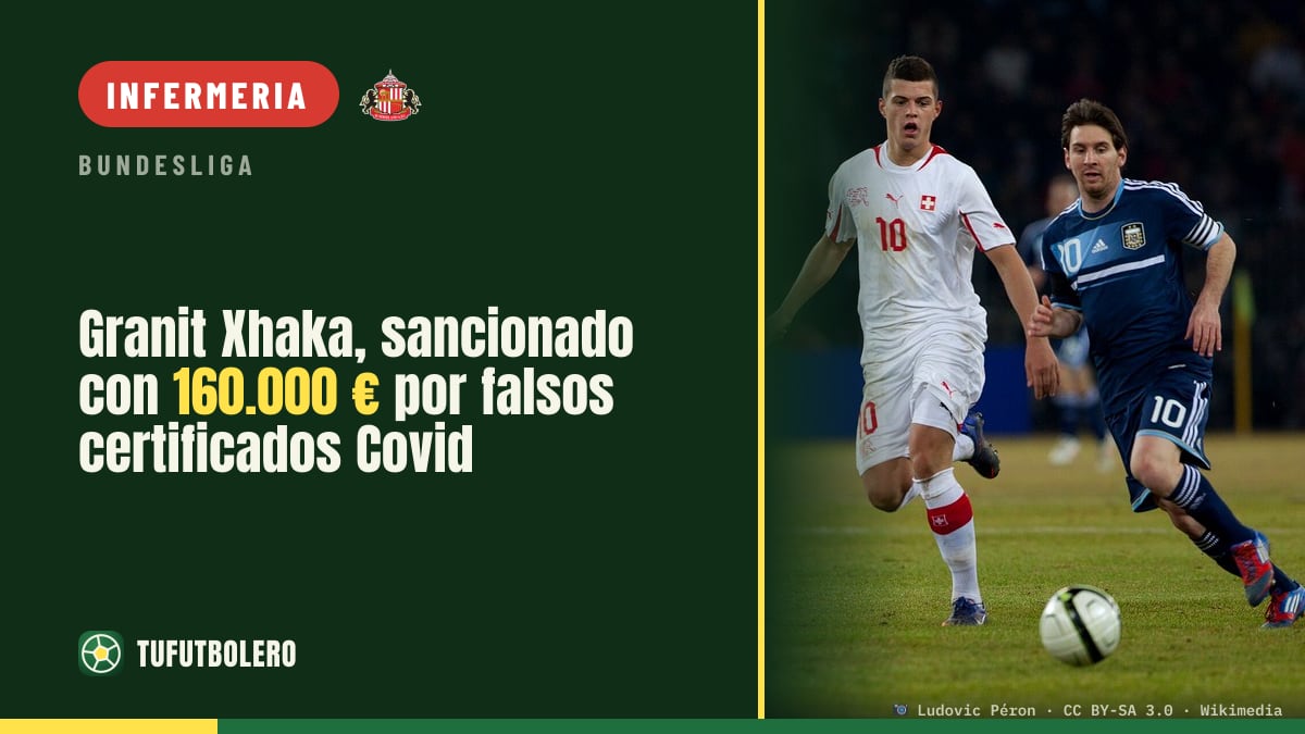 Granit Xhaka sanzionato con 160.000 euro per certificati Covid falsi