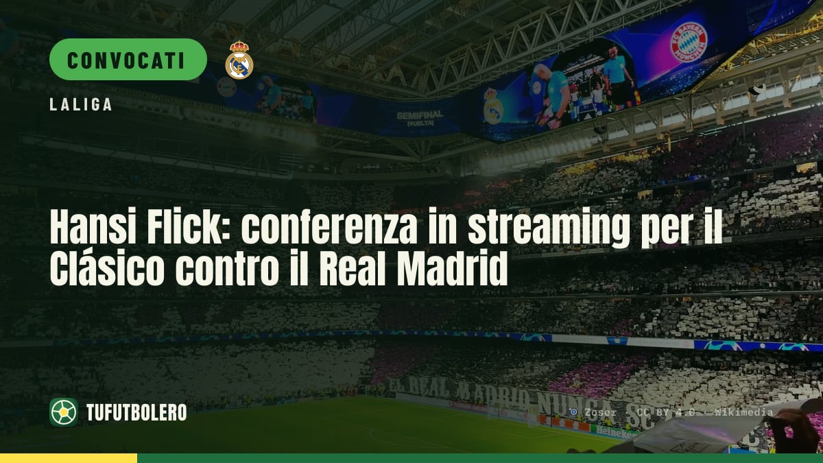 Hansi Flick: conferenza in streaming per il Clásico contro il Real Madrid