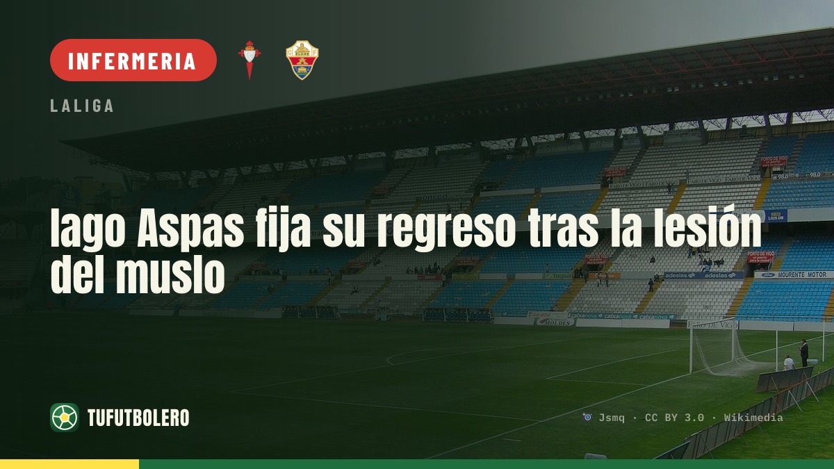 Iago Aspas fissa il ritorno dopo l’infortunio alla coscia