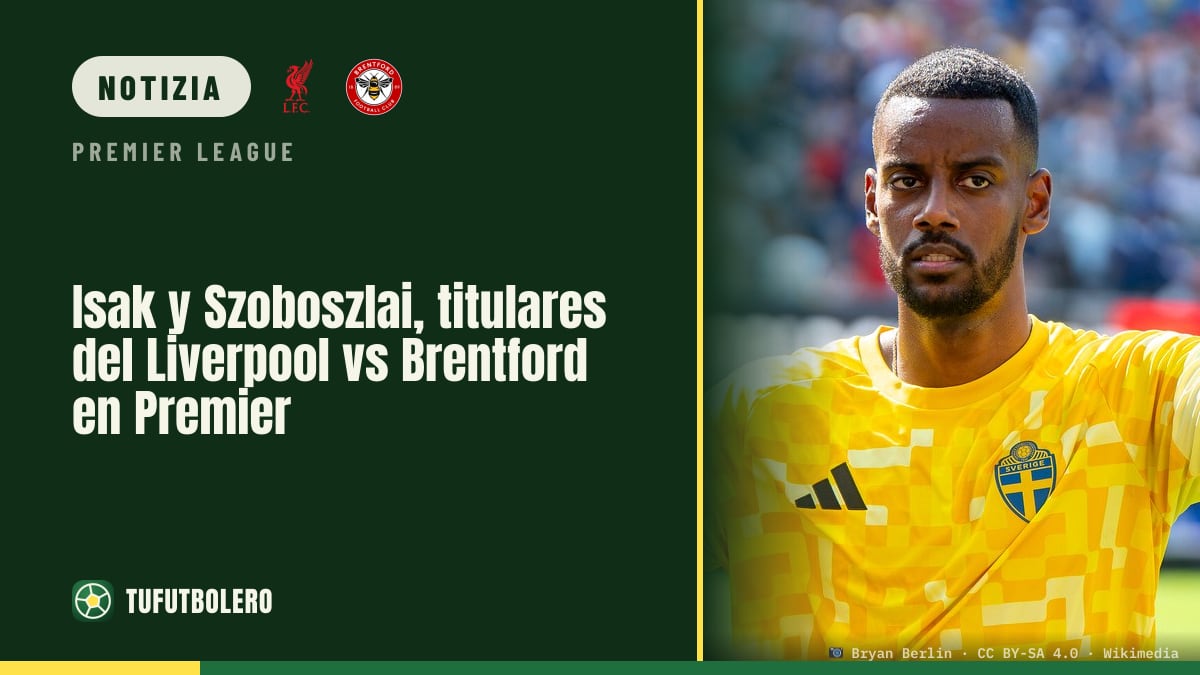 Isak e Szoboszlai in campo dal primo minuto per il Liverpool contro il Brentford