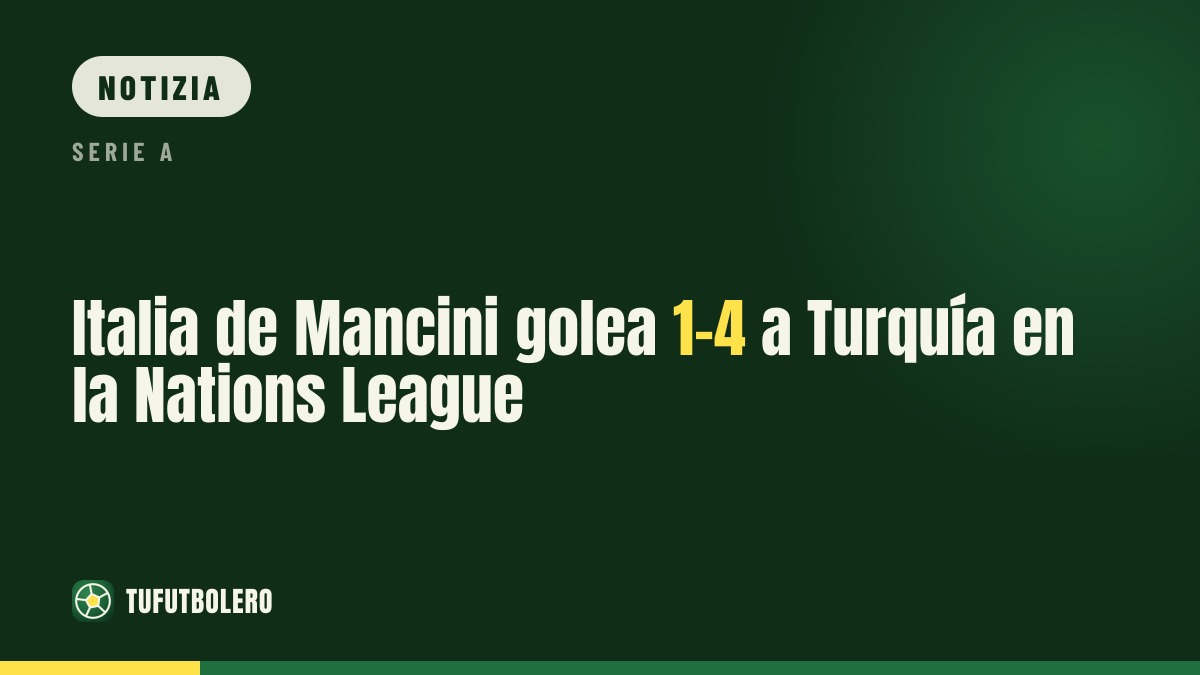 L’Italia di Mancini travolge la Turchia 1-4 in Nations League