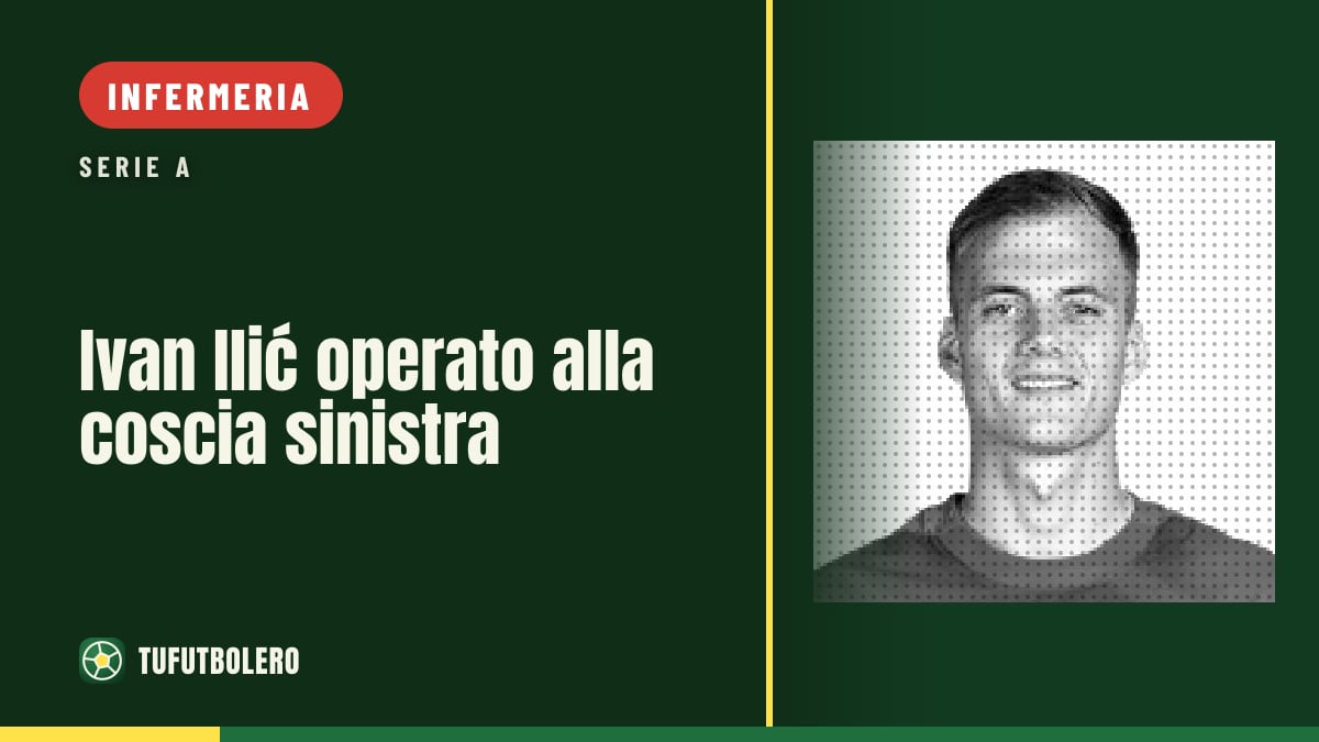 Ivan Ilić operato alla coscia sinistra