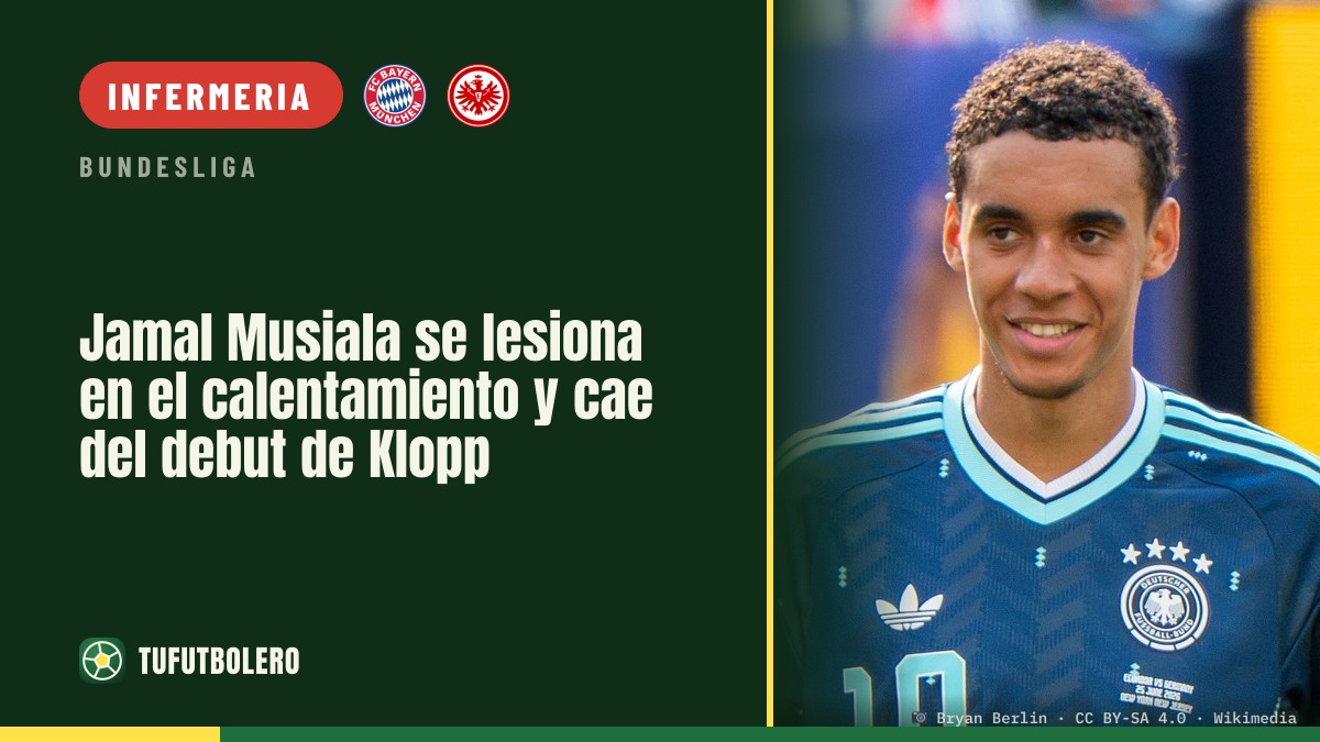 Jamal Musiala si infortuna nel riscaldamento e salta l’esordio di Klopp con la Germania