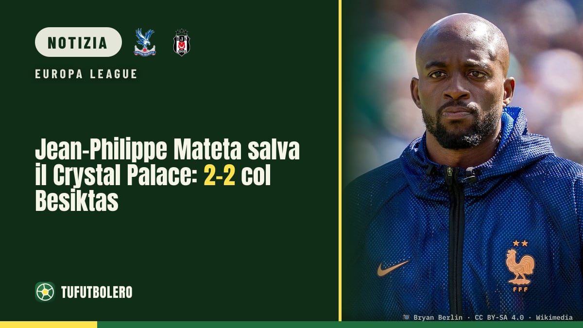 Jean-Philippe Mateta salva il Crystal Palace: 2-2 col Besiktas