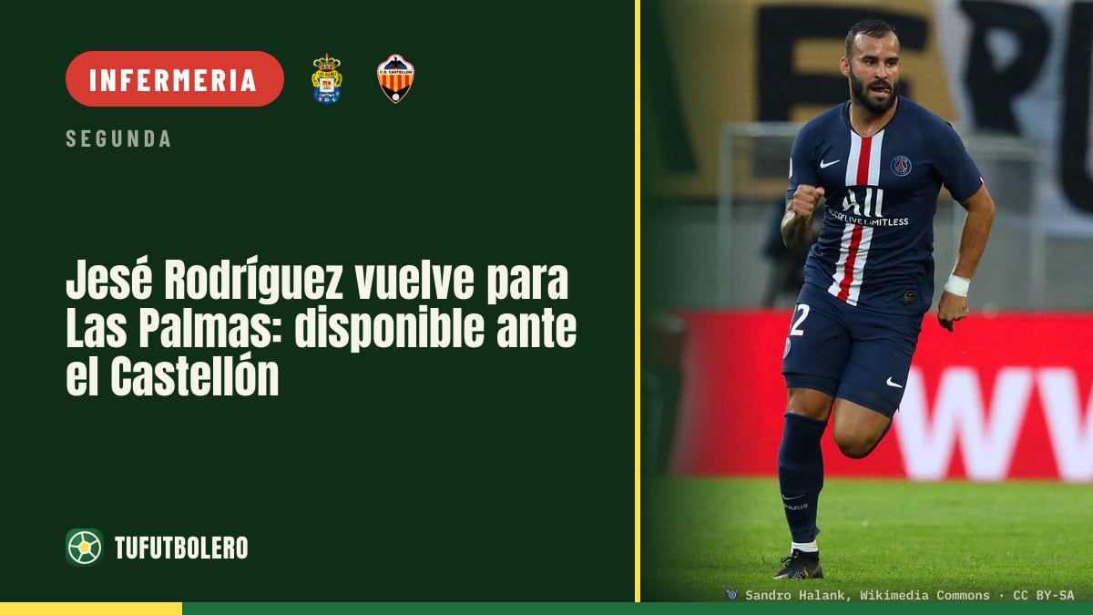 Jesé Rodríguez recuperato: UD Las Palmas pronto per il Castellón