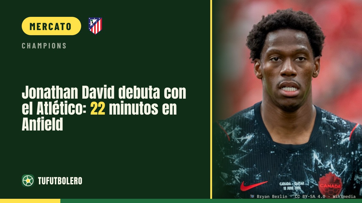 Jonathan David debutta con l’Atlético: 22 minuti ad Anfield
