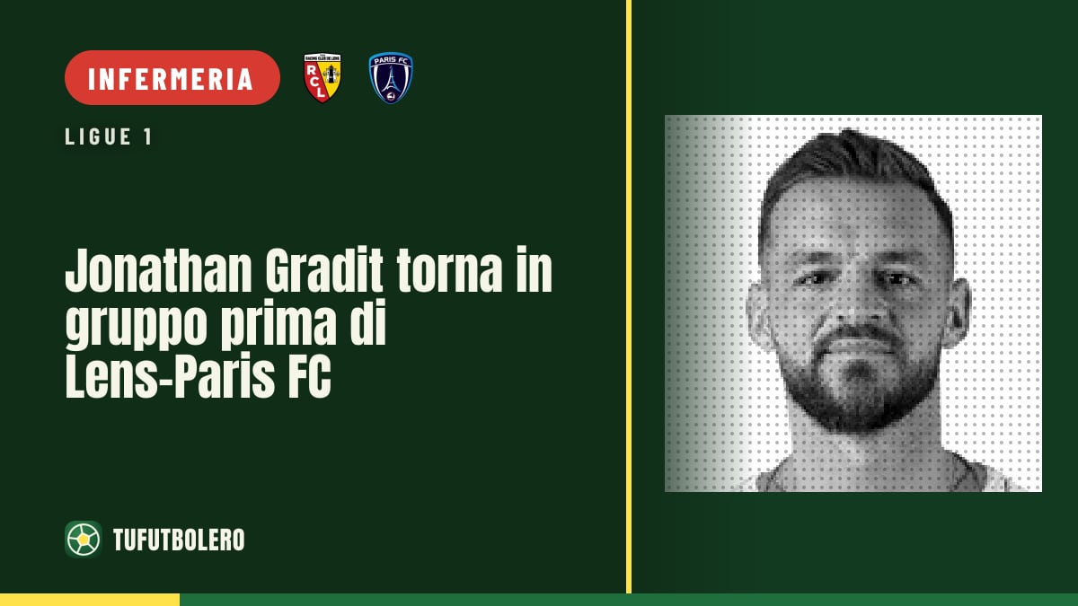 Jonathan Gradit torna in gruppo prima di Lens-Paris FC