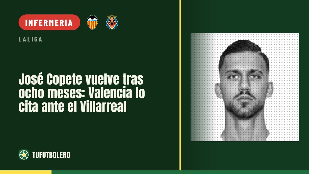 José Copete torna dopo otto mesi: convocato dal Valencia contro il Villarreal
