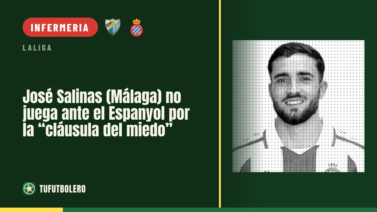 José Salinas (Málaga) out contro l’Espanyol per la “clausola della paura”
