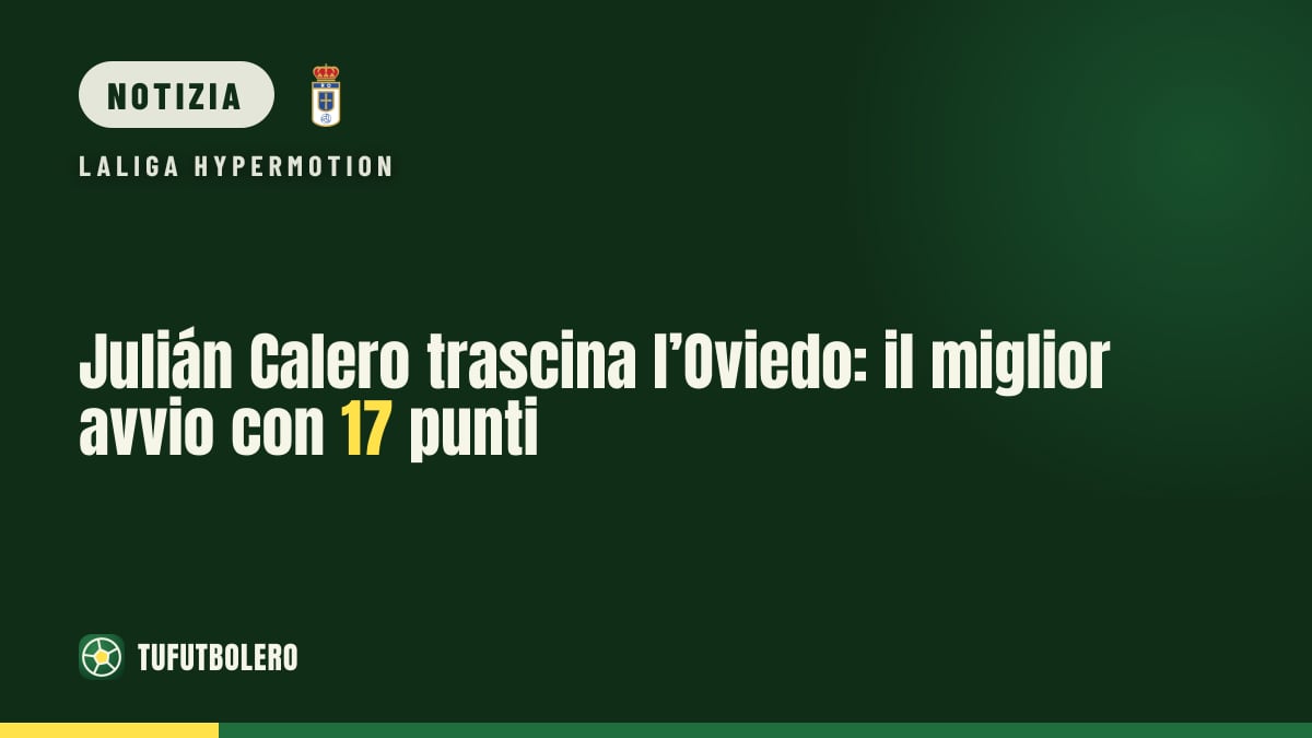 Julián Calero trascina l’Oviedo: il miglior avvio con 17 punti