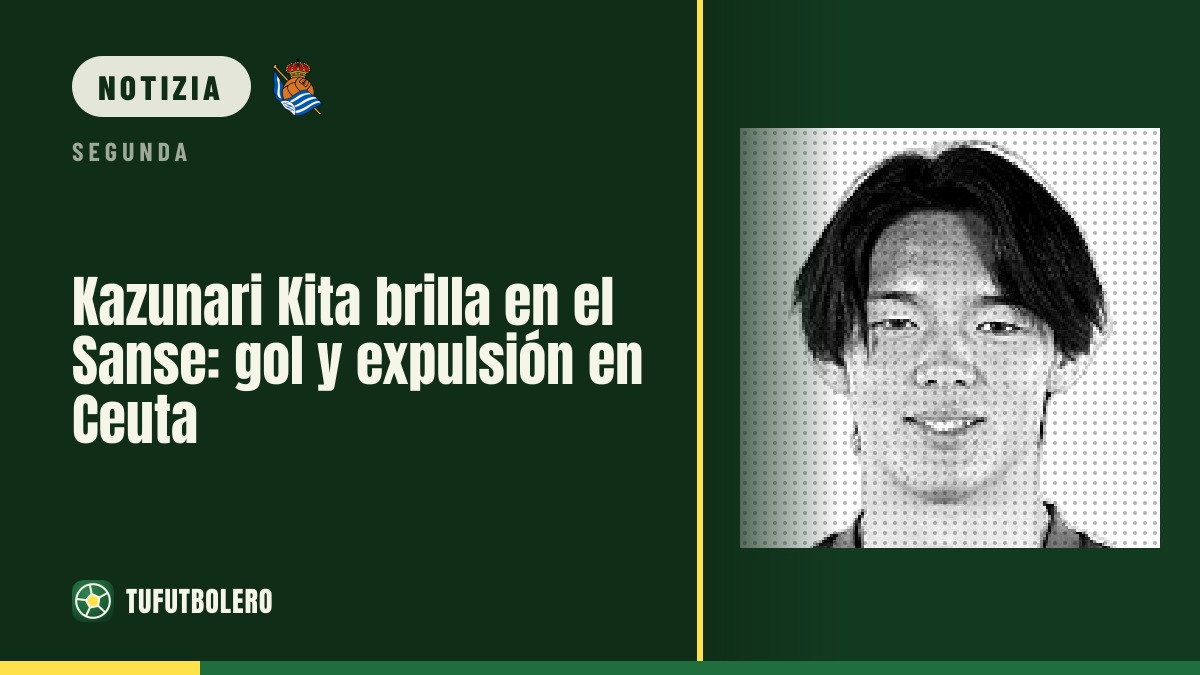 Kazunari Kita trascina il Sanse: gol e espulsione a Ceuta