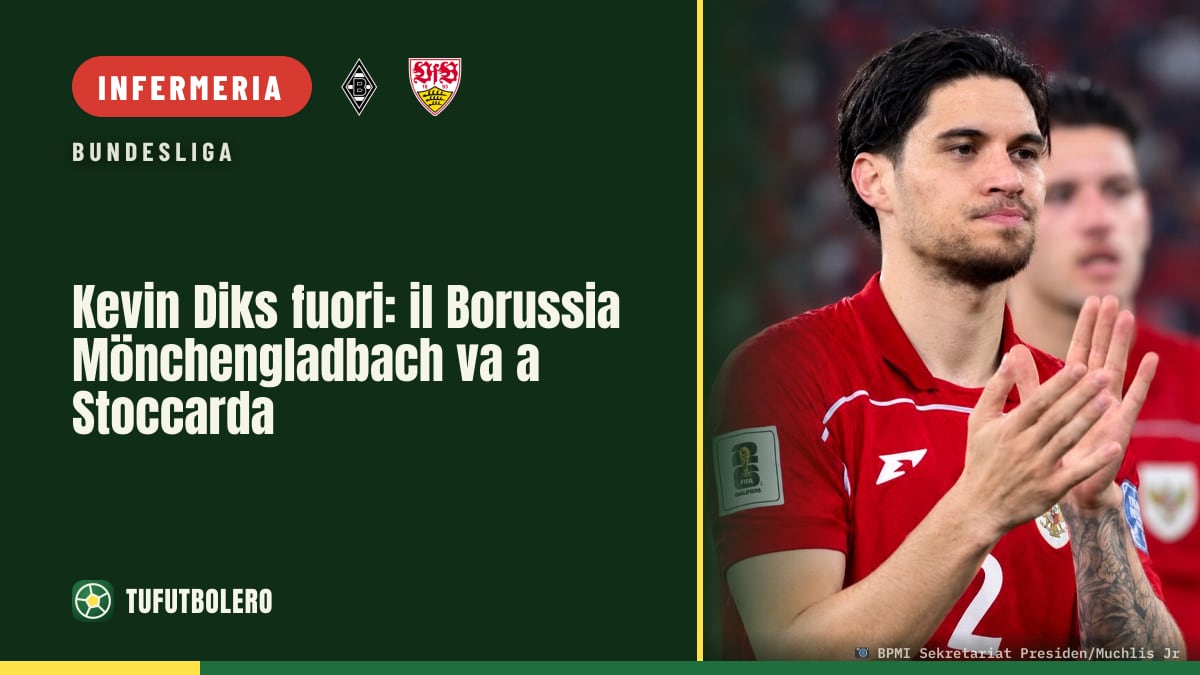 Kevin Diks fuori: il Borussia Mönchengladbach va a Stoccarda