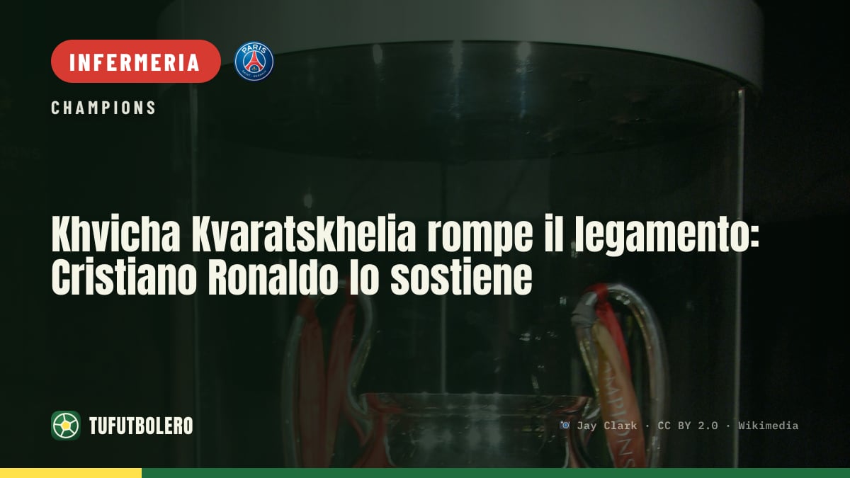 Khvicha Kvaratskhelia rompe il legamento: Cristiano Ronaldo lo sostiene