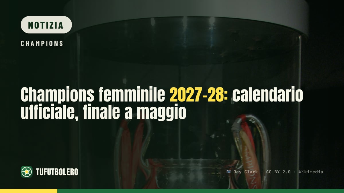 Champions femminile 2027-28: calendario ufficiale, finale a maggio
