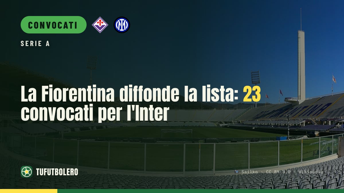 La Fiorentina diffonde la lista: 23 convocati per l'Inter