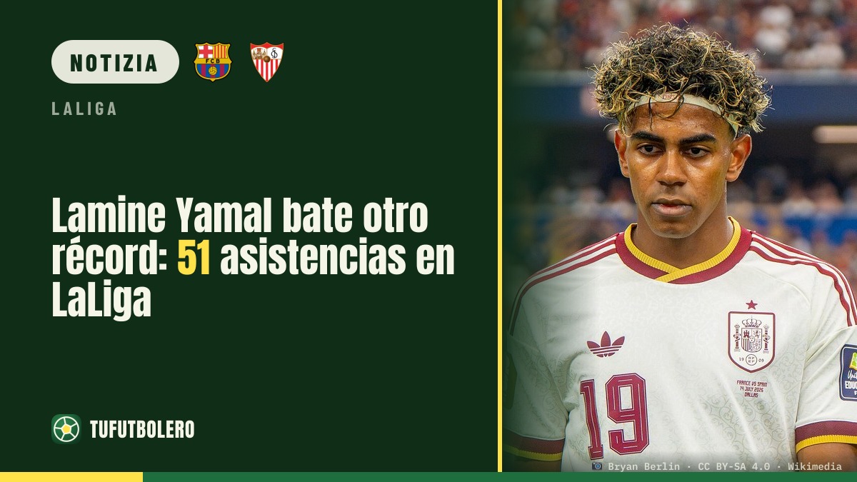 Lamine Yamal batte un altro record: 51 assist in LaLiga