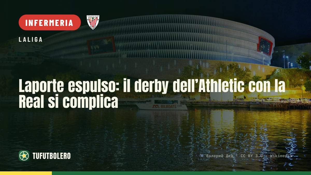 Laporte espulso: il derby dell’Athletic con la Real si complica