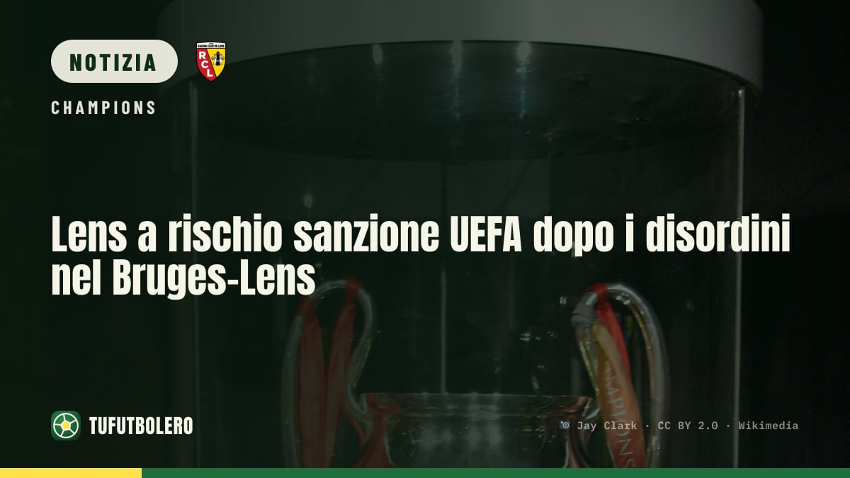 Lens a rischio sanzione UEFA dopo i disordini nel Bruges-Lens