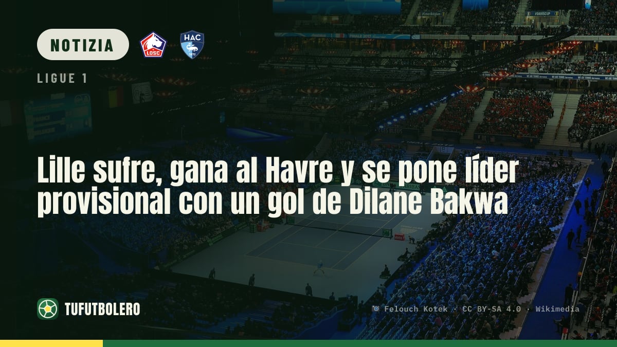 Il Lille soffre ma batte il Le Havre e va al comando provvisorio con Dilane Bakwa