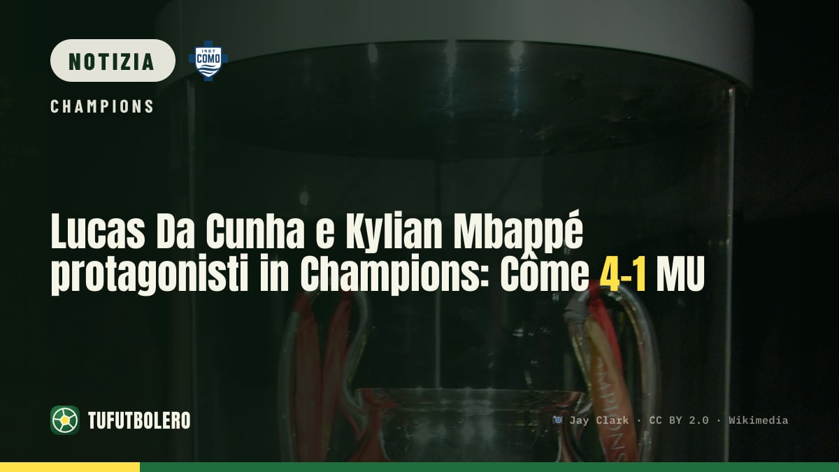 Lucas Da Cunha e Kylian Mbappé protagonisti in Champions: Côme 4-1 MU