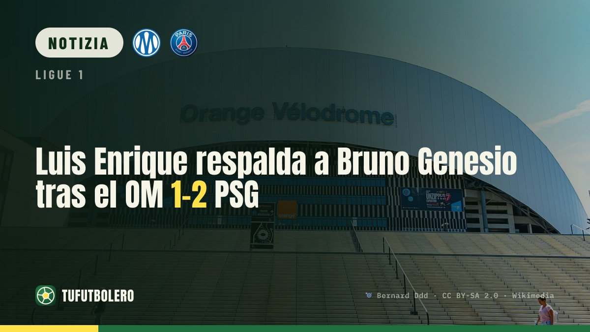 Luis Enrique sostiene Bruno Genesio dopo OM 1-2 PSG